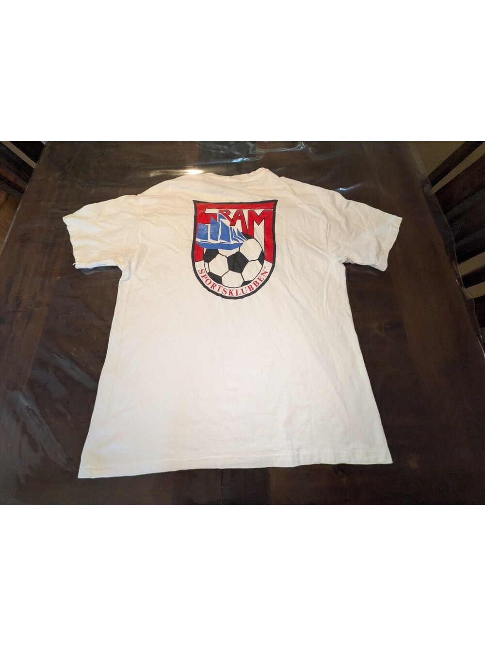 Vintage Single stitched 90's Fram Sportsklubben Soccer Graphic T-Shirt